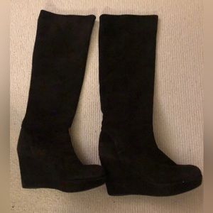 Stuart Weitzman Platform Boots Brown Suede Boots Knee High Boots